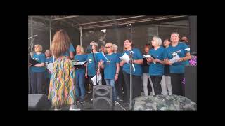 The Cake amp Wine Club Choir at Heathfield East Sussex Le Marché 2024 August Bank Holiday Monday [upl. by Arabelle982]