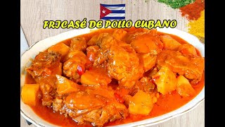 Comida Cubana Fricasé De Pollo Cubano Paso a paso [upl. by Sharl]