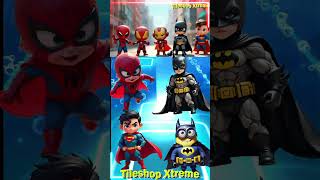 Team Avengers Part 3 Spiderman 🆚 Batman 🆚 Ironman 🆚 Hulk 🆚 Superman 🆚Minion tileshop coffindance [upl. by Hauge]