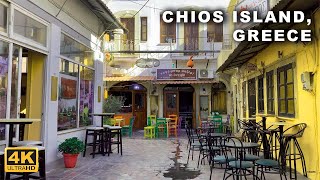 Chios Island Greece Walking Tour 2022  4K [upl. by Oirasor]