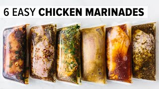 6 EASY CHICKEN MARINADES  amazing chicken breast recipe  freezer friendly meal prep [upl. by Einohtna796]