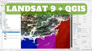 Landsat 9  QGIS  Band Combination and Pansharpening [upl. by Ingaborg]