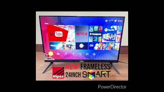 NEW 24INCH SMART FRAMELESS TV fullyloaded features uniquedesign festivalseason nipex ledtv [upl. by Loos]