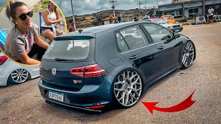 RODAS GIGANTESCAS NO GOLF MK7 E OLHA O QUE ELA DISSE 😱 [upl. by Gordon]