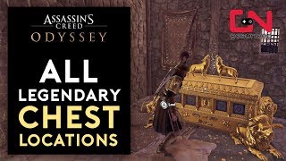 Assassins Creed Odyssey  All 17 Legendary Chest Locations [upl. by Esorrebma]