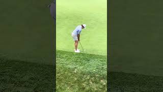 Boston Bruins defenseman Charlie McAvoy sinks the putt during the LPGA ProAM [upl. by Cord]