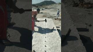 granite stone cutting video [upl. by Bauer]