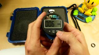 Review PCE Shore A Hardness Tester Durometer Test Soft Rubber Leather Foam amp Plastic [upl. by Aerbas335]