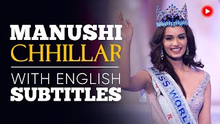 ENGLISH SPEECH  MANUSHI CHHILLAR Women’s Empowerment English Subtitles [upl. by Ynned]