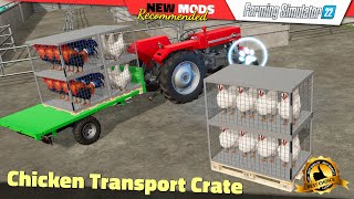 FS22  Chicken Transport Crate  Farming Simulator 22 New Mods Review 2K 60Hz [upl. by Tomasina]