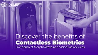 MorphoWave and VisionPass biometric devices live demo including test with health masks [upl. by Keir23]