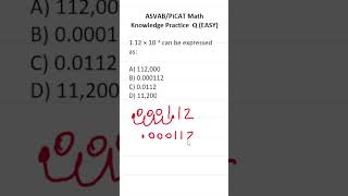 ASVABPiCAT Mathematics Knowledge Practice Test Q Scientific Notation acetheasvab [upl. by Alesram]