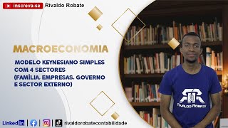 MODELO KEYNESIANO SIMPLES COM 4 Sectores  Família Empresas Governo e Sector Externo [upl. by Laaspere388]