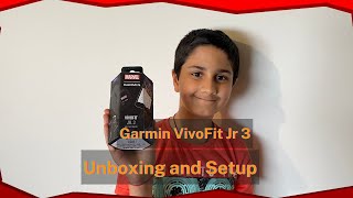 Garmin ViviFit Jr 3 Unboxing and Setup  Make kids more active [upl. by Boy]