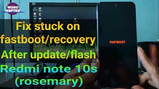 SOLVED ‼️ Fix Stuck On Fastboot Redmi Note 10s rosemary  Redmi note 10s stuck fastboot [upl. by Ruffina]