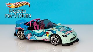 mazda mx 5 miata x miku itasha hot wheels custom [upl. by Irahc40]