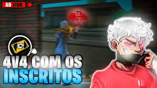 FREE FIRE AO VIVO⚡ SALA PERSONALIZADA⚡ 4X4  6X6 COM INSCRITOS⚡ SILVA REVELA⚡REVELANDO JOGADORES⚡ [upl. by Eelyme81]