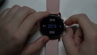 Skagen Smartwatch HR Falster 3  Как настроить дату и время на Skagen Smartwatch HR Falster 3 [upl. by Ramar]