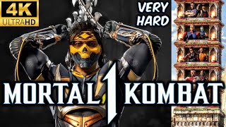 MK1 TAKEDA VERY HARD KLASSIC TOWER GAMEPLAY FERRA AS KAMEO 4K 60 FPS NO MATCHES LOST MK12 [upl. by Aillil]