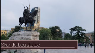 Walking around Skanderbeg Square Tirana Albania [upl. by Akimat]