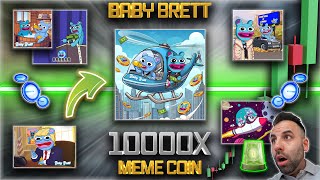 BABY BRETT 10000X MOST UNDISCOVERED LOW CAP EARLY BASE MEMECOIN PAYS U BRETT DAILY INCOME FOREVER [upl. by Rici847]