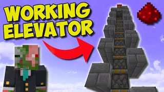 117 EASY WORKING ELEVATOR IN MINECRAFT  Redstone Tutorial [upl. by Attoynek]