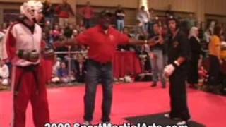 Jamie Cravens v James Quinn  3039 Mens LW point sparring  2009 Diamond Nationals [upl. by Aneleairam920]