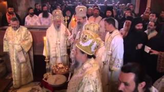 Serbian Patriarch Irineus chants with monks and People in ancient Orthodox Monastery [upl. by Annek]