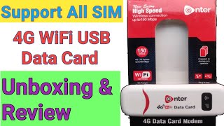 4G USB Wifi Data Card  Enter 4G DATA CARD UNBOXING AND REVIEW [upl. by Aslehc]