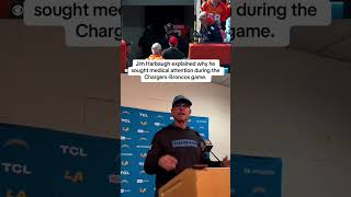 Jim Harbaugh explains why he sought medical attention via khrisrhim1X shorts [upl. by Ttegdirb568]