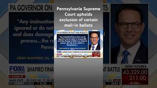 Dem Gov Josh Shapiro addresses ballot recount battle Rule of law matters in Pennsylvania shorts [upl. by Fawn500]