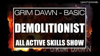 Grim Dawn  Demolitionist All Active Skills [upl. by Estell925]