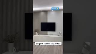 Tv unit design in 27k 😱😱 rvdezigns interiordesign viralvideo [upl. by Atteloiv]