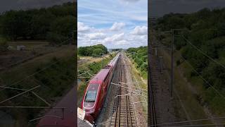 Passage super puissant  dun Thalys PBKA Ruby sur la LGV Nord thalys train shorts [upl. by Lavotsirc]