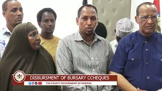 Chair of the Education Committee Hon Omar Abdi reacts to bursary cheques disbursement [upl. by Ellenad163]