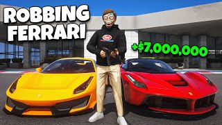 Robbing Entire Ferrari Dealership in GTA RP [upl. by Fontes]