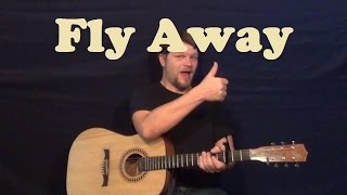 Fly Away John Denver Easy Guitar Lesson Strum Chords Licks How to Play Tutorial [upl. by Moorefield]