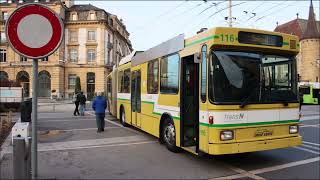 TransN  Neuchâtel  280124  Course dadieu au trolleybus NAW série 100 [upl. by Akemrehs]