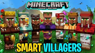 Smart Villagers In Minecraft Pe [upl. by Aelsel]