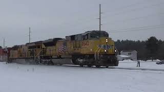 UP 8642 SD70ACE Leads CN L581 Wisconsin Rapids  Wausau Turn Thru Kronenwetter WI [upl. by Westleigh]