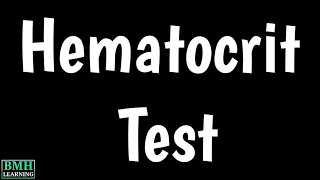 Hematocrit Test  HCT Test  PCV Test  Packed Cell Volume Test  HCTPCV Test [upl. by Eerrehs]