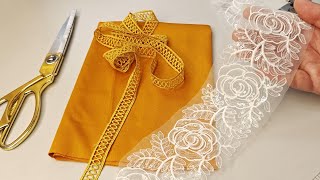 Summer Special yellow Trouser design with Pintucks and joint lace ख़ूबसूरत trouserPalazzo Design [upl. by Cyndie]