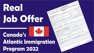 Real Job Offer Letter Canada for Atlantic Immigration Program 2022  Canada Immigration 2022 [upl. by Koetke964]