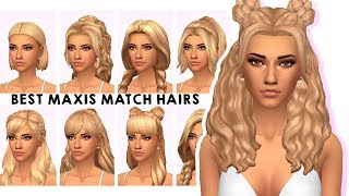 MY MAXIS MATCH HAIR COLLECTION  Sims 4 Custom Content Showcase amp LINKS [upl. by Ahsietal962]