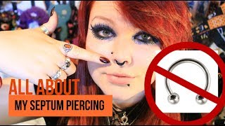 My Septum Piercing  The Piercing Pain and Healing Process [upl. by Tali262]