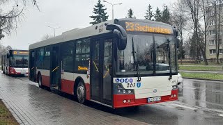 MPK Nowy SączSolbus SM12 261 Linia 23cała trasa [upl. by Ela]