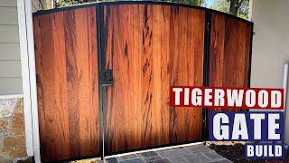 Metal Gate Build Using Tigerwood  JIMBOS GARAGE [upl. by Macmillan974]