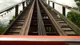 Knoebels  Ride On The Phoenix front seat ride POV Wow wooden rollercoaster woodie roller coaster [upl. by Colis]