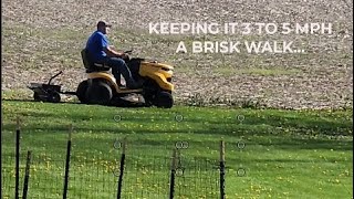 BRINLYHARDY Tow Behind Aerator Seeder Combo Review and Demo [upl. by Boudreaux]