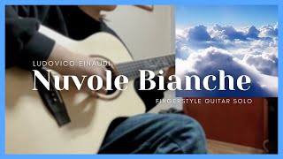 Ludovico Einaudi Nuvole Bianche  Fingerstyle Guitar Cover  Acoustic Solo [upl. by Thrift]